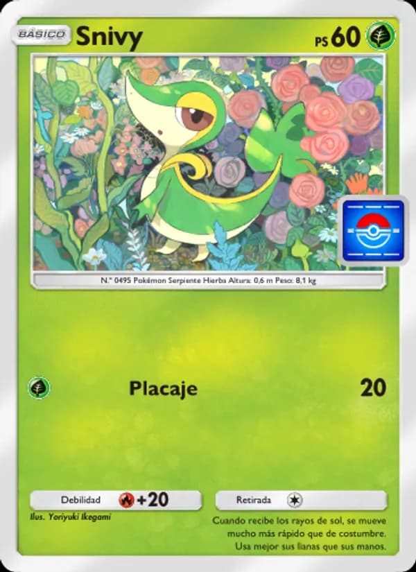 Snivy card in Spanish