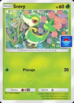 Snivy card in Spanish