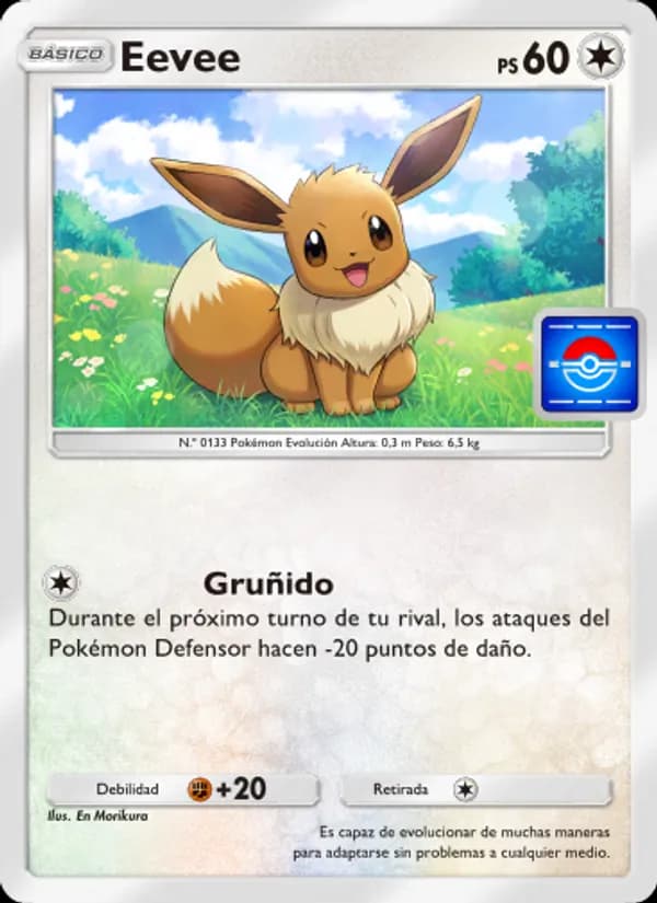 Eevee card in Spanish
