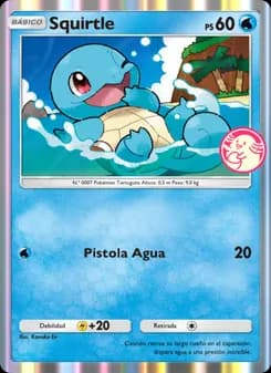 Squirtle card in Spanish