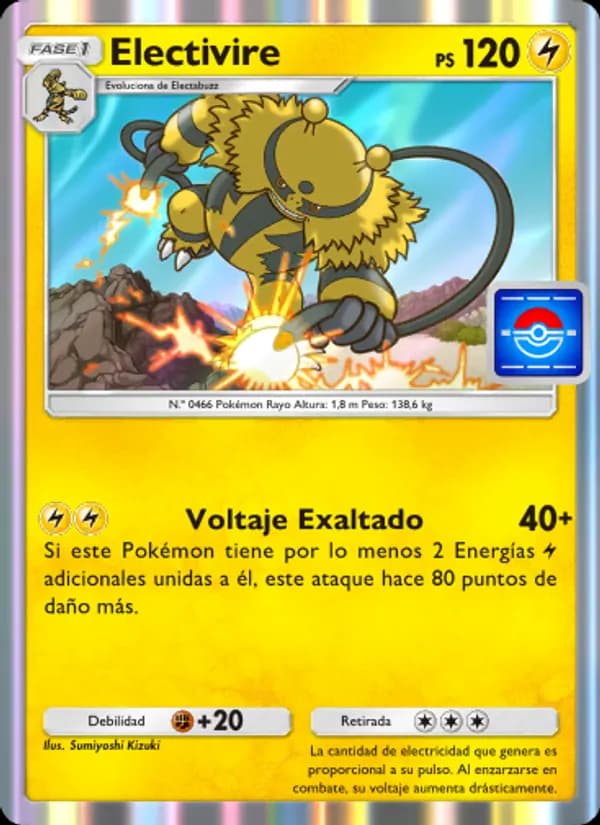 Electivire card in Spanish