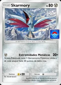 Skarmory card in Spanish