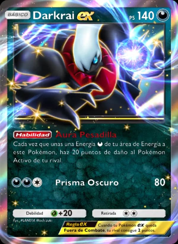 Darkrai ex card in Spanish