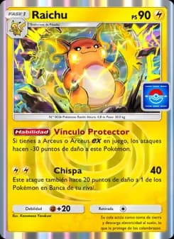 Raichu card in Spanish