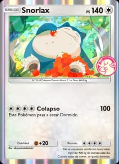 Snorlax card in Spanish