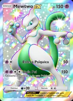 Mewtwo ex card in Spanish