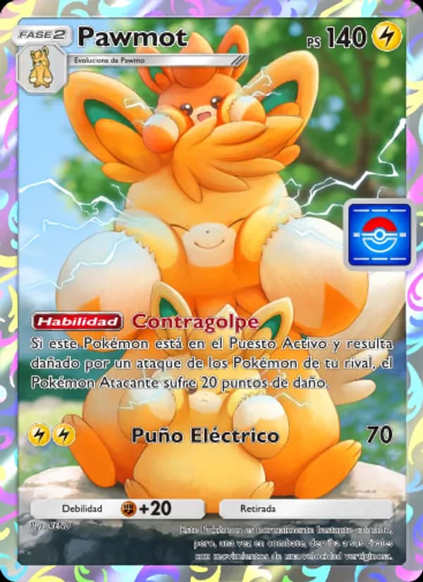 Pawmot card in Spanish