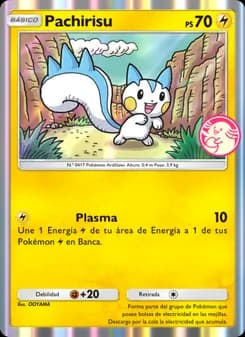Pachirisu card in Spanish