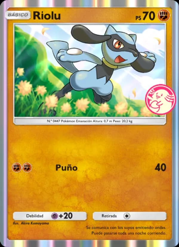 Riolu card in Spanish
