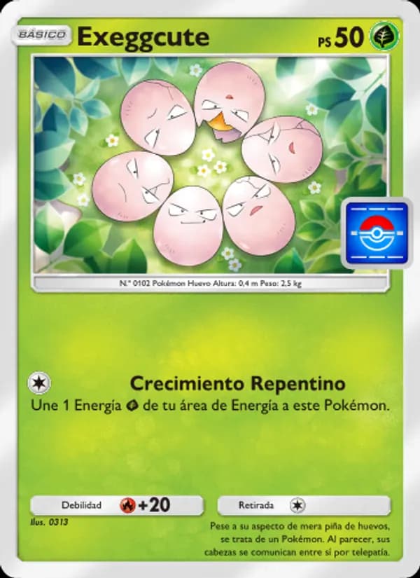 Exeggcute card in Spanish