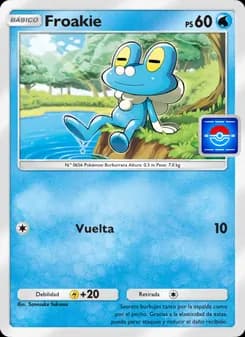 Froakie card in Spanish