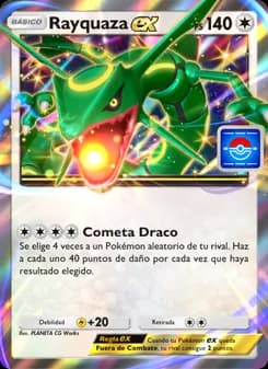 Rayquaza ex card in Spanish