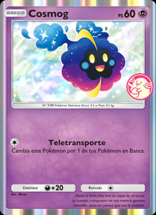 Cosmog card in Spanish