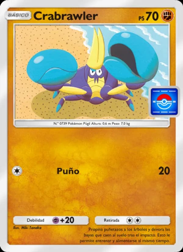 Crabrawler card in Spanish