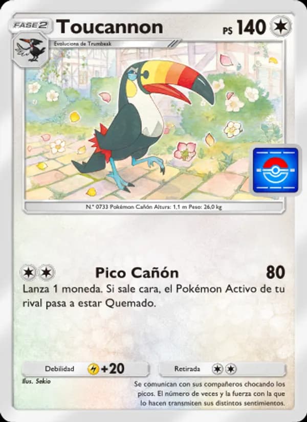Toucannon card in Spanish