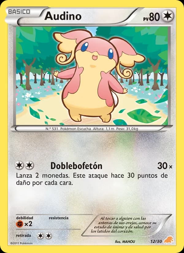 Audino card in Spanish