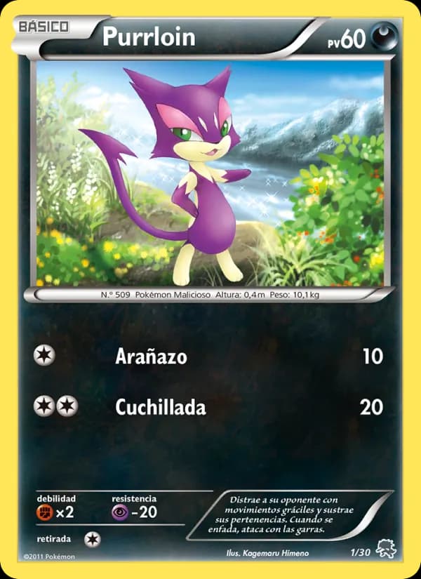 Purrloin card in Spanish