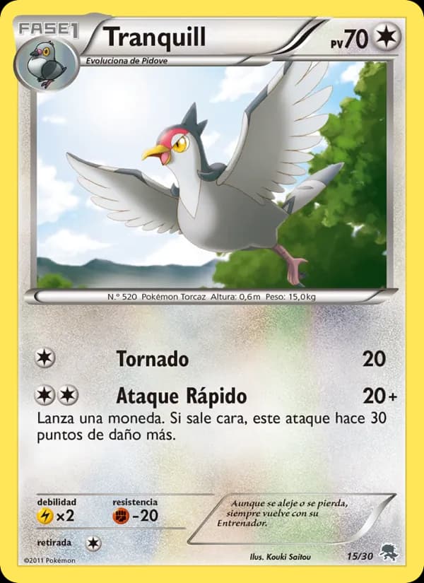 Tranquill card in Spanish