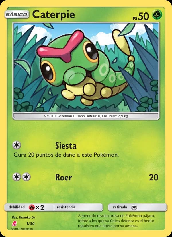 Caterpie card in Spanish