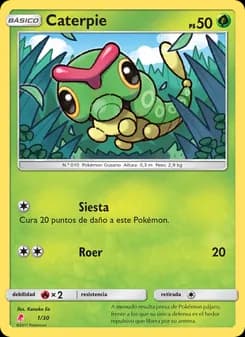 Caterpie card in Spanish