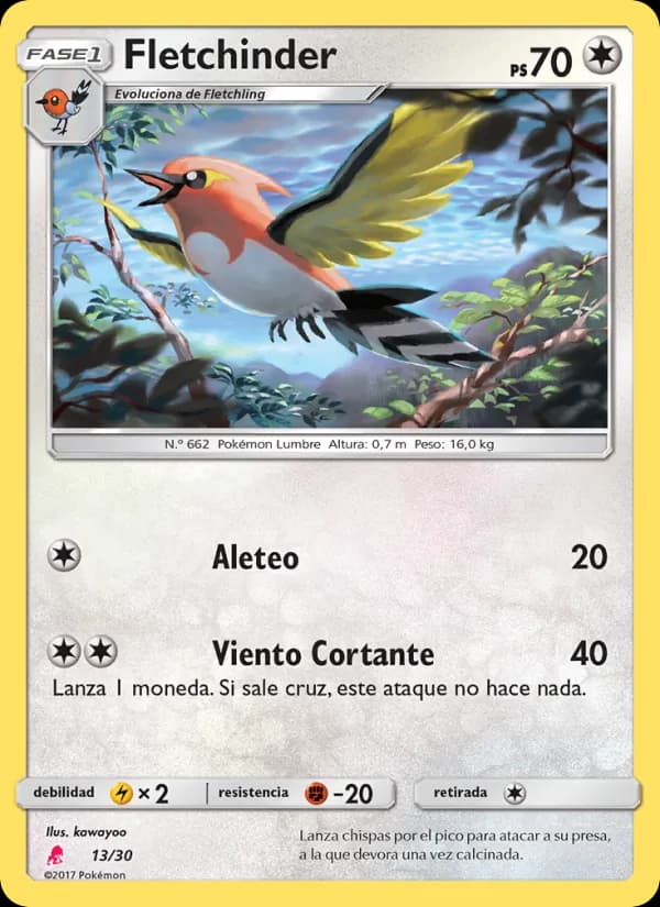 Fletchinder card in Spanish