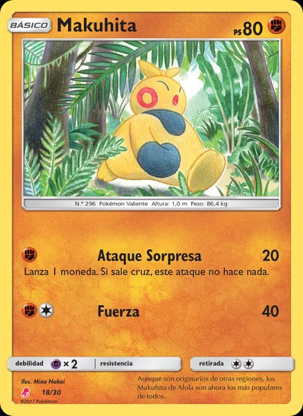 Makuhita card in Spanish