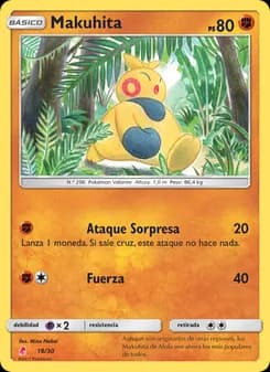 Makuhita card in Spanish