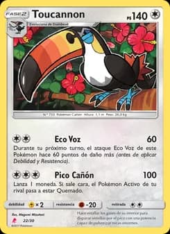 Toucannon card in Spanish