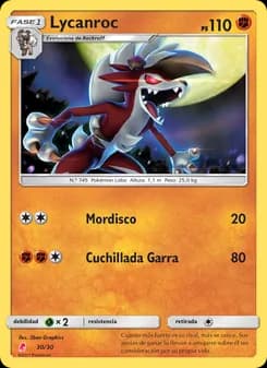 Lycanroc card in Spanish