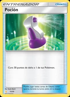 Poción card in Spanish