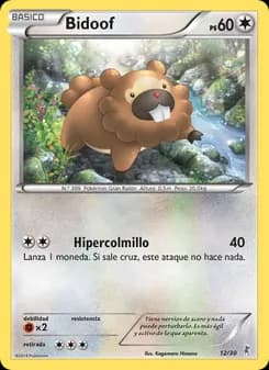 Bidoof card in Spanish