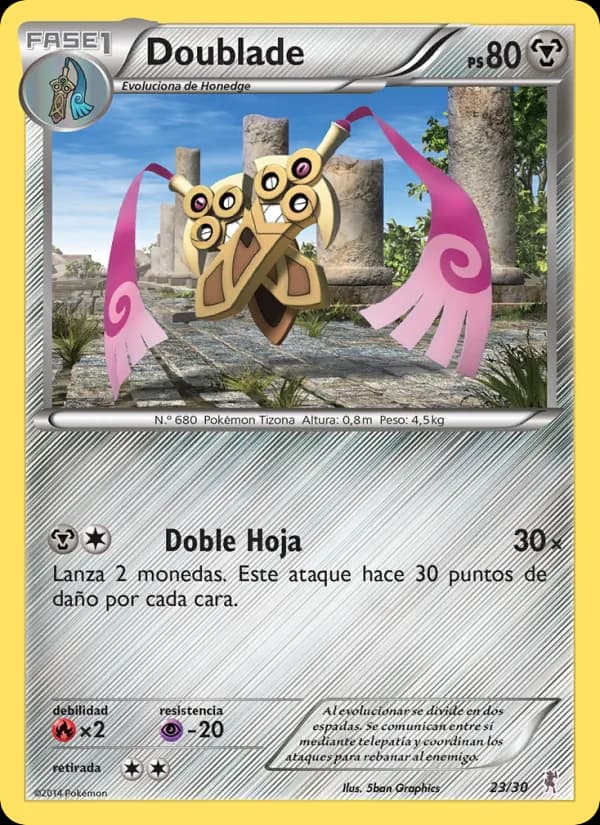 Doublade card in Spanish
