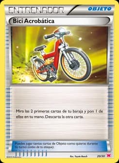 Bici Acrobática card in Spanish