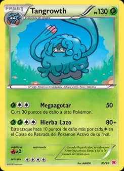 Tangrowth card in Spanish