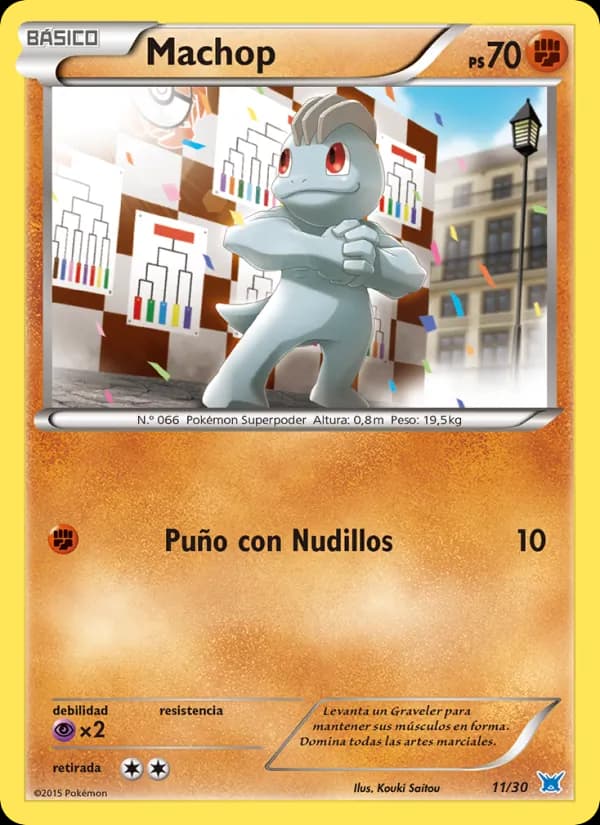 Machop card in Spanish