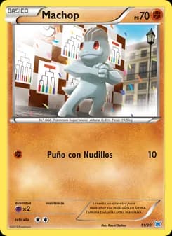 Machop card in Spanish