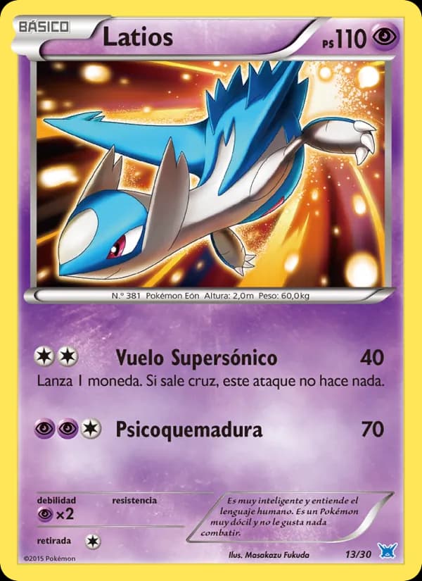 Latios card in Spanish