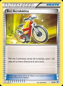 Bici Acrobática card in Spanish