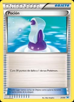 Poción card in Spanish