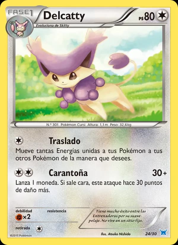 Delcatty card in Spanish