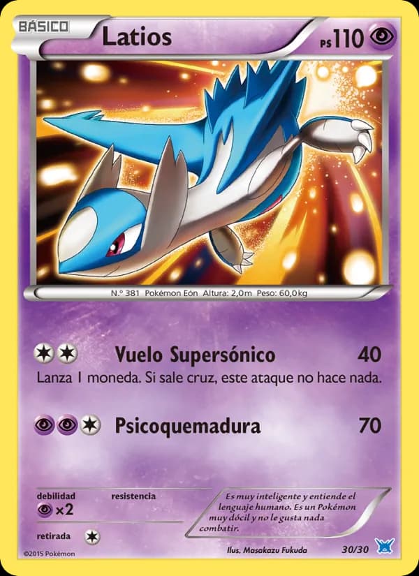 Latios card in Spanish