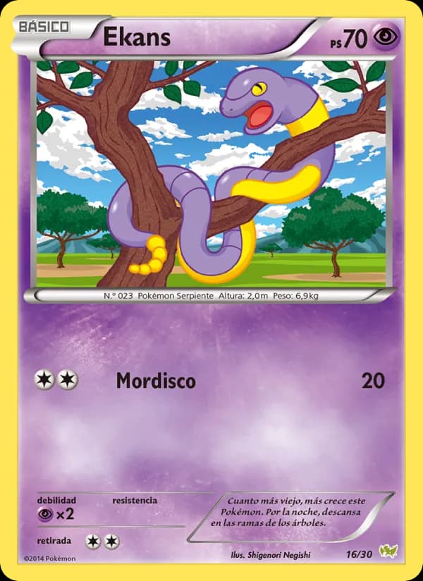 Ekans card in Spanish
