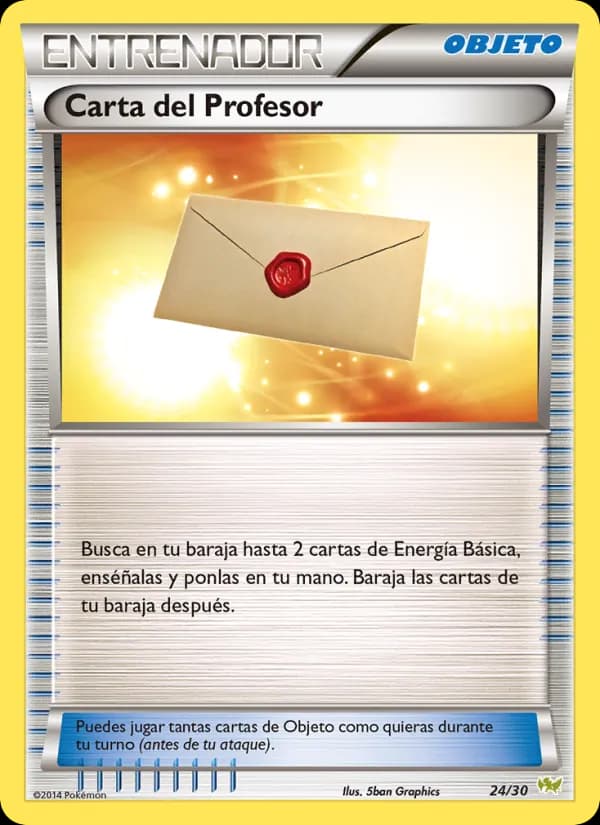 Carta del Profesor card in Spanish