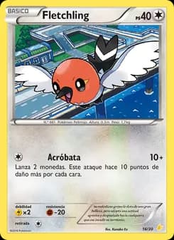 Fletchling card in Spanish