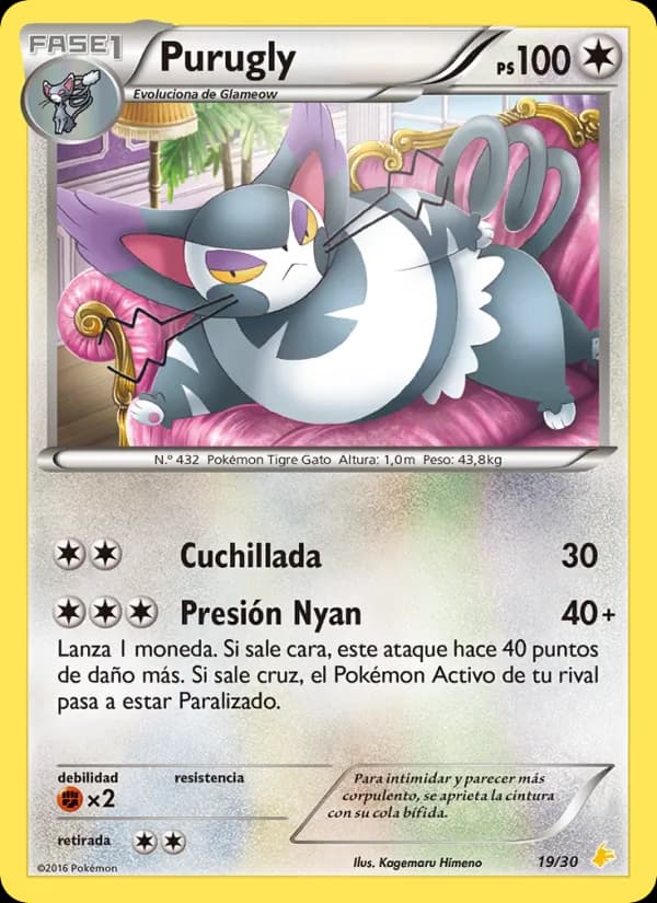 Purugly card in Spanish
