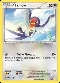 Taillow card in Spanish
