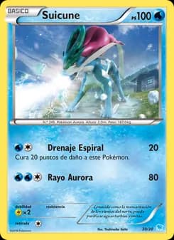 Suicune card in Spanish