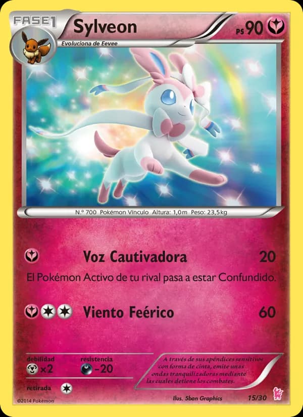 Sylveon card in Spanish