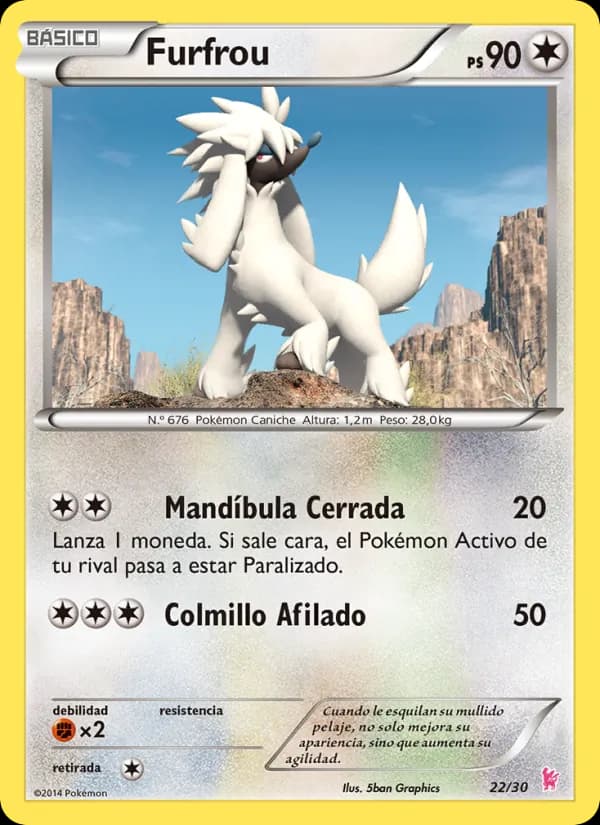 Furfrou card in Spanish