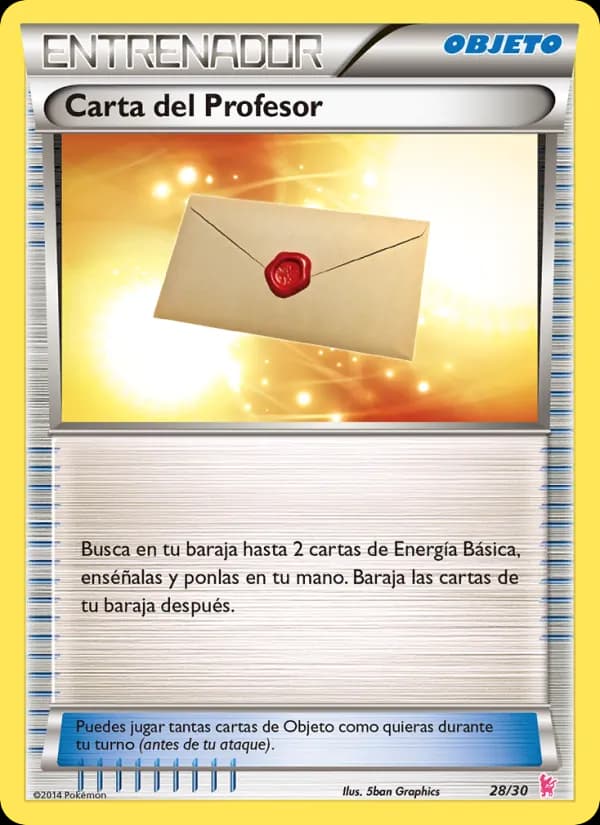 Carta del Profesor card in Spanish